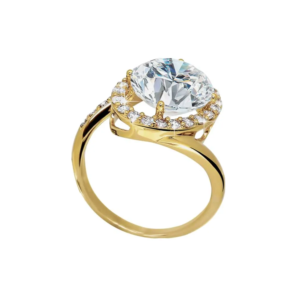 product99 9ct white gold cubic zirconia solitaire ring - Image 1